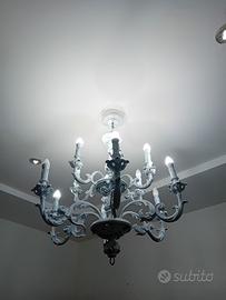 lampadario bianco a 10 luci Led 
