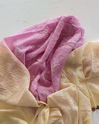 Stola di cotone con filo argentato