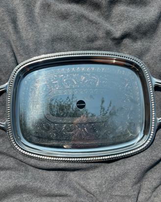 Vassoio Alessi elegante con manici , decorato