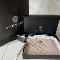 Versace Pochette Bianca in Pelle Trapunata