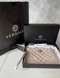 Versace Pochette Bianca in Pelle Trapunata