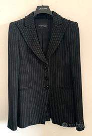 Tailleur da donna Emporio Armani gessato nero