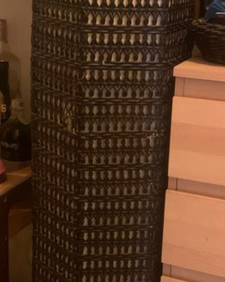 Lampada in vimini esagonale