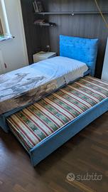 Letto singolo con letto estraibile + 2 materassi
