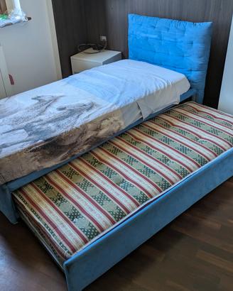 Letto singolo con letto estraibile + 2 materassi