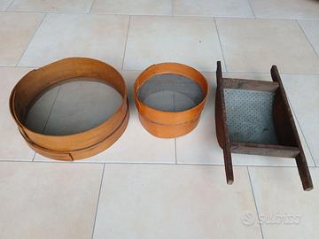 Set di setacci vintage fatti a mano