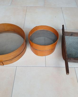Set di setacci vintage fatti a mano