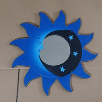 Specchio da parete sole e luna