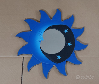 Specchio da parete sole e luna