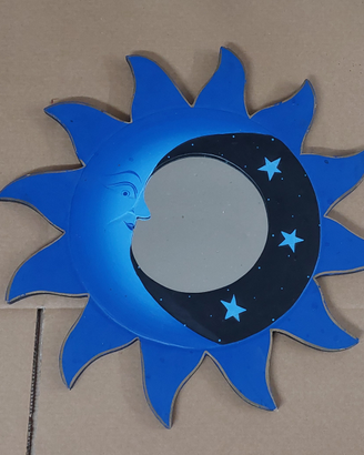 Specchio da parete sole e luna