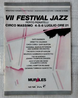 Opuscolo Festival Jazz Roma 1983 Circo Massimo 