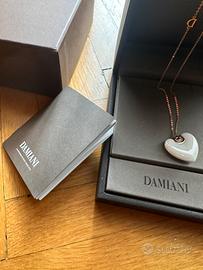 Collana Damiani Oro Rosa e Ceramica