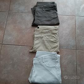 Set 3 Pantaloni lunghi donna cotone leggero 