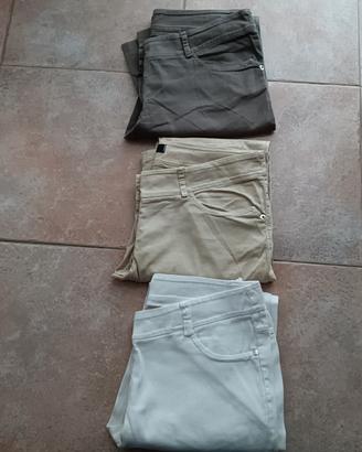 Set 3 Pantaloni lunghi donna cotone leggero 
