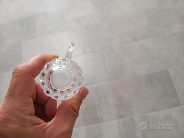 6 Bicchierini caffè in vetro con sottotazza