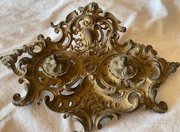 Calamaio antico in bronzo Liberty