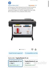 HP DesignJet T650 Stampante plotter 91 cm