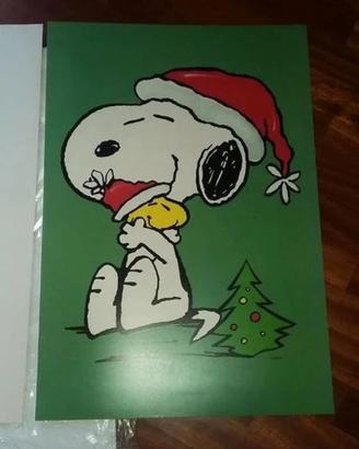 Peanuts snoopy 80 maxi biglietto x-mas pop natale