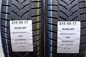 2 GOMME 215 60 17 DUNLOP INV RIF4648