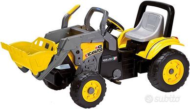 peg perego maxi excavator giallo con pedali 