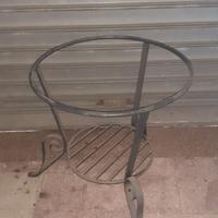 DUE PORTA VASI GIARA artigianali in FERRO BATTUTO