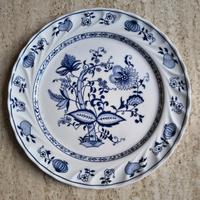 Piatto Ceraminter vintage stile floreale blu
