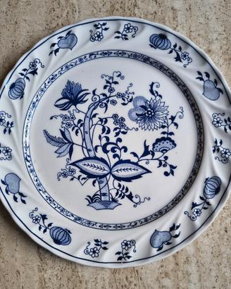 Piatto Ceraminter vintage stile floreale blu