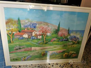 Dipinto Primavera Paolo Soffici 70x100 con cornice
