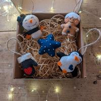 Set decorazioni natalizie artigianali