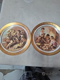 coppia di piatti da parete porcellana di limoges 