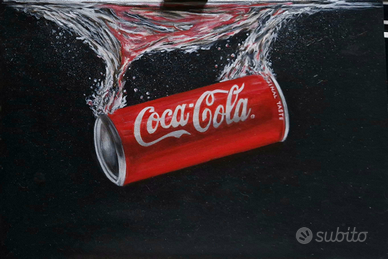 Quadri ad olio dipinto a mano - Lattine Coca cola