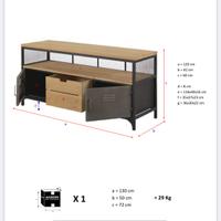 Mobile TV Stile Industriale Metallo e Legno