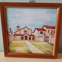 Pregiata ceramica di Faenza 17 x 17 cm con cornice