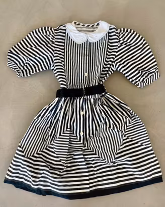 Vestito vintage bimba in cotone con sottogonna