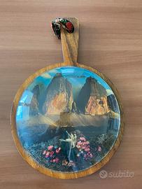 Quadretto lago di misurina vintage