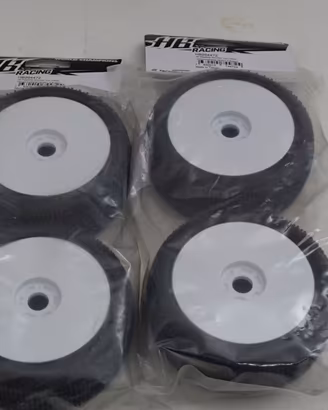 4x Gomme Set Hb Racing "Megabite" 1:8 Buggy Auto