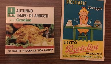 Libretti ricette Gradina e Bertolini anni 60'