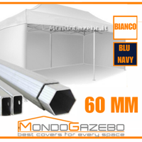 Gazebo 4x8 pieghevole alluminio 60mm con pareti