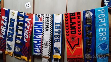 lotto sciarpe calcio 10 pezzi