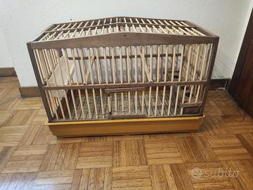gabbia uccelli in legno 