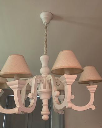 Lampadario 6 luci  Style shabby chic