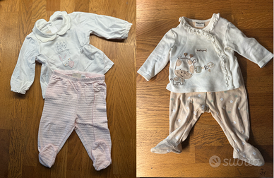 2 set da 2 pezzi chicco e prenatal 1-3 mesi