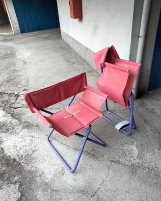 sedie da giardino +portaombrelli in rame