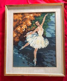 Quadro a mezzo punto "Ballerina" - Cornice Dorata