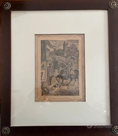 Antica stampa Litografica ‘800 di Ballarin