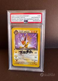 Pokemon Dark Jolteon 1ED ITA Arita PSA Firmato