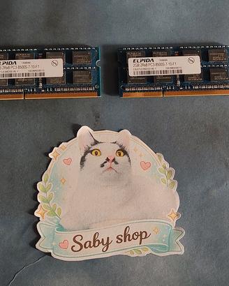 RAM Notebook 4GB (2x2GB) DDR3 – Elpida PC3-8500 💻