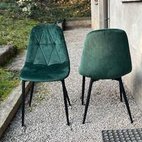 N° 4 sedie in velluto nuove mai usate