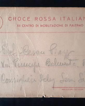 cartolina postale vintage anni 80 croce rossa 1989