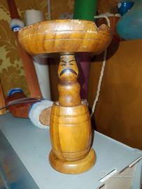 Posacenere sexy messicano in legno alto 15 cm